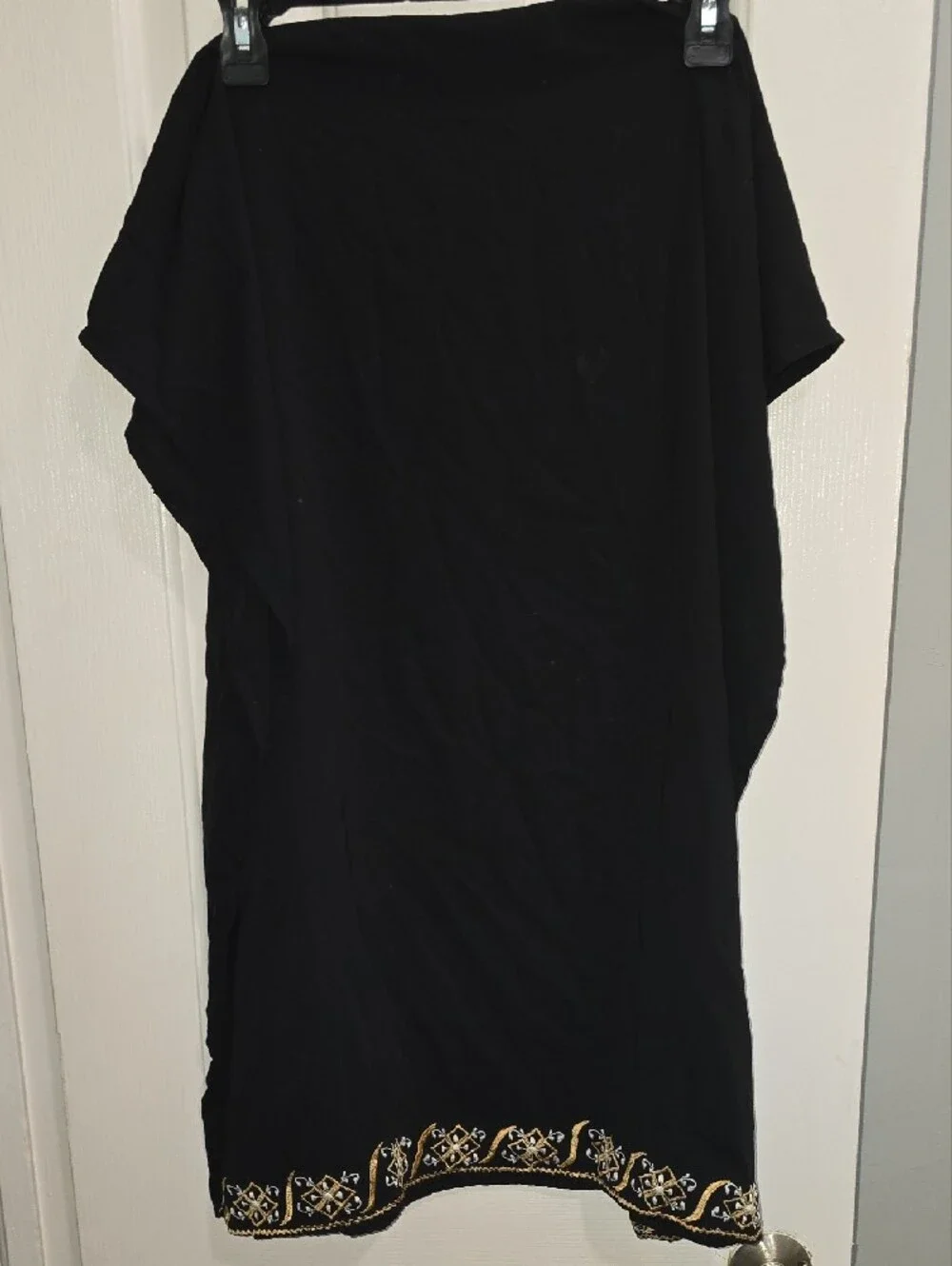 Black Embroidered Scarf